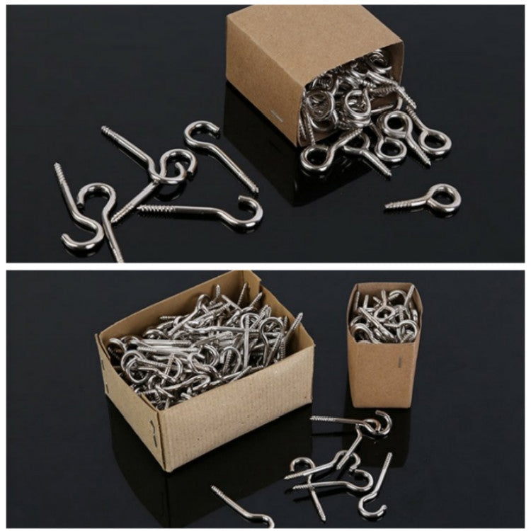 20 PCS Light Hook Nail Self-tapping Screw Triangle Thread Tip Tail Lhand Screw Eye