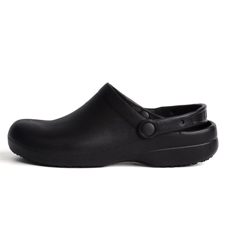 Kitchen Chef Shoes Food Service Non-slip Water-proof Oil-Proof Slippers, Size:37(Black)