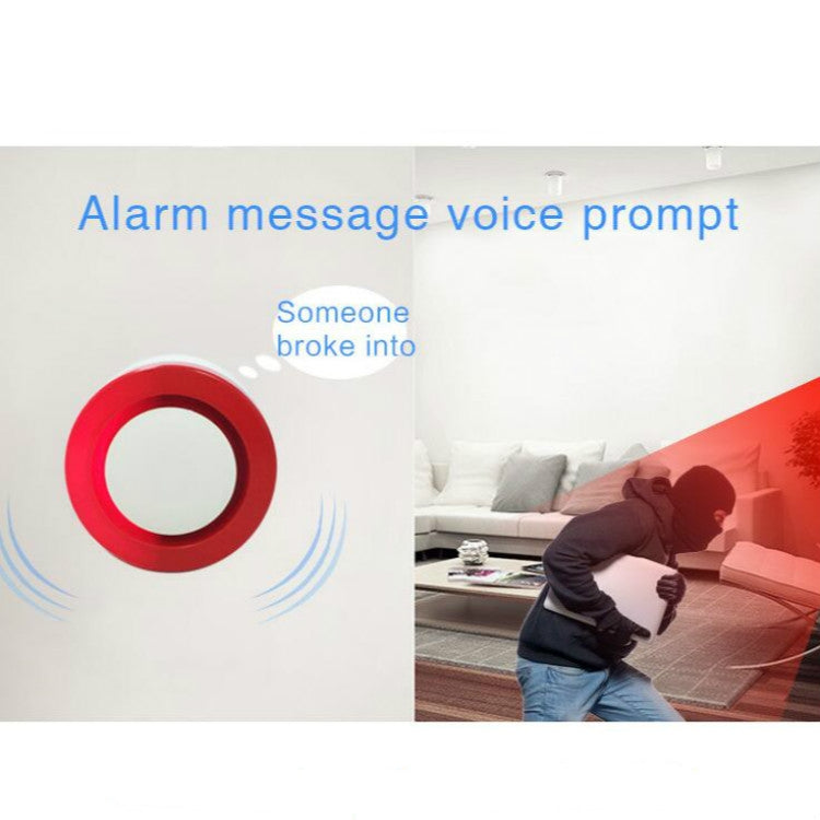 2 PCS Smart Burglar Alarm Home Store Door and Window Infrared Sensor Wireless WiFi Security System(Red)