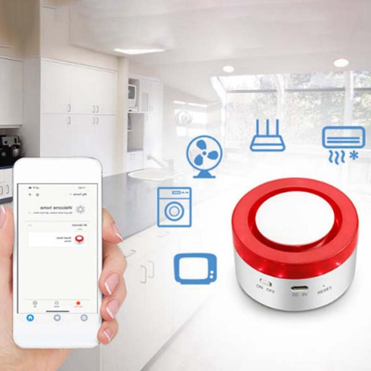 2 PCS Smart Burglar Alarm Home Store Door and Window Infrared Sensor Wireless WiFi Security System(Red)