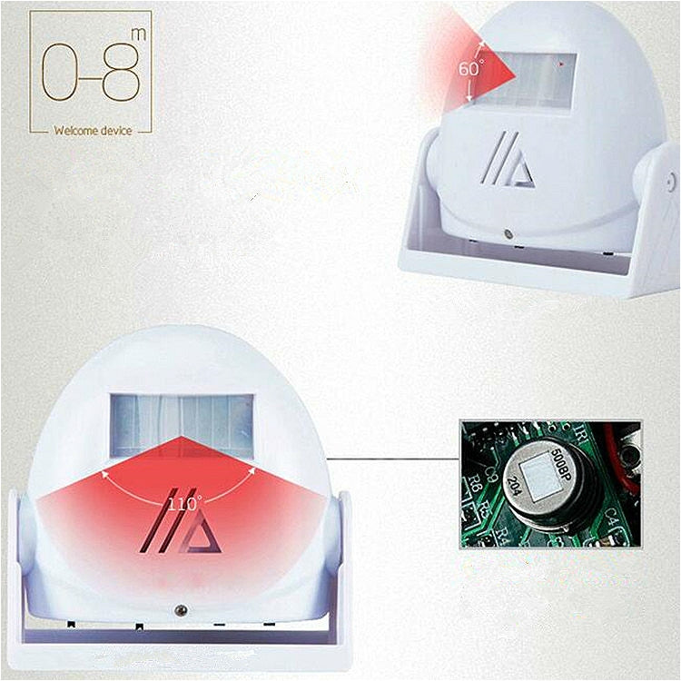 Electronic Infrared Welcome Device Welcome Doorbell(Green)