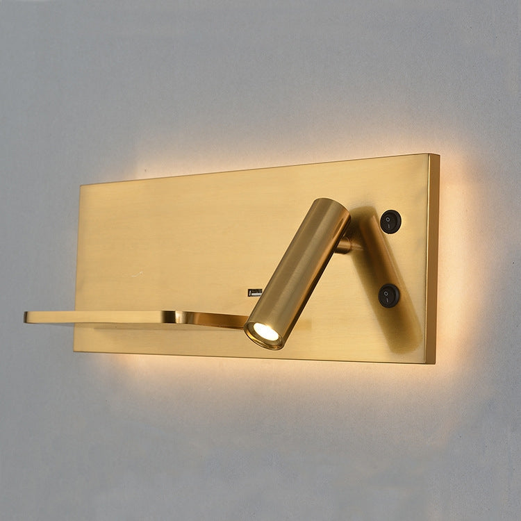Left Wireless Wall Lamp USB 5V Charger Wall Lights Hotel Headboard Reading Lighting Spot Luminaire Lamp