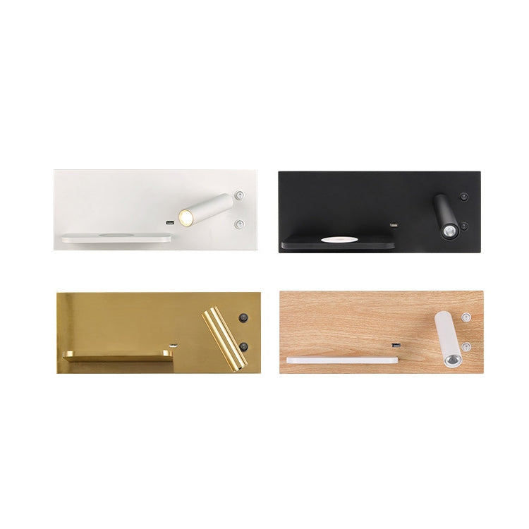 Left Wireless Wall Lamp USB 5V Charger Wall Lights Hotel Headboard Reading Lighting Spot Luminaire Lamp