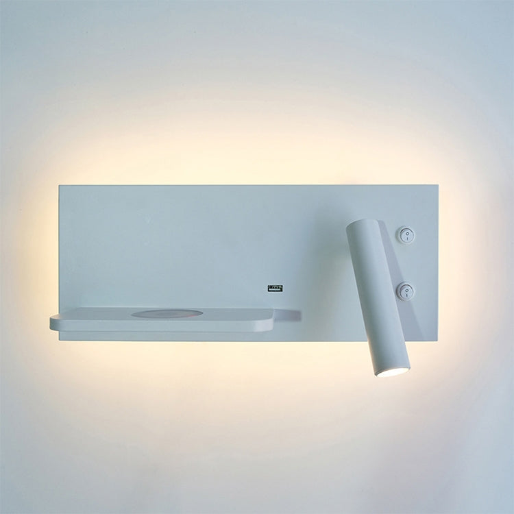 Left Wireless Wall Lamp USB 5V Charger Wall Lights Hotel Headboard Reading Lighting Spot Luminaire Lamp