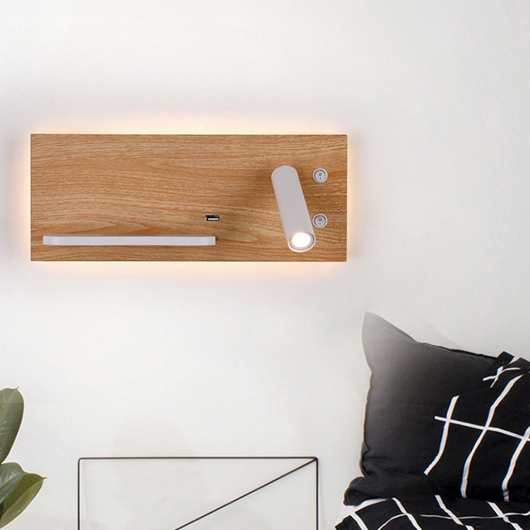 Left Wireless Wall Lamp USB 5V Charger Wall Lights Hotel Headboard Reading Lighting Spot Luminaire Lamp