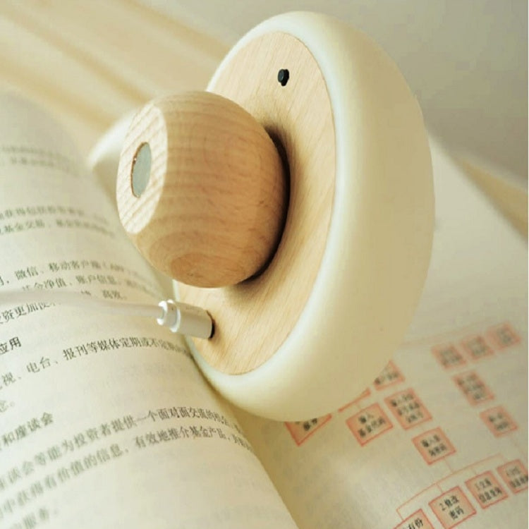 LED Intelligent Timing Mushroom Pat Lamp Wood Magnetic Light USB Charging 3 Modes Dimming Bedroom Night Light, Power Source:1.5W(Original Eucalyptus)