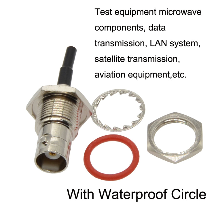 BNC Female With Waterproof Circle To BNC Male RG58 Coaxial Adapter Cable, Cable Length:5m