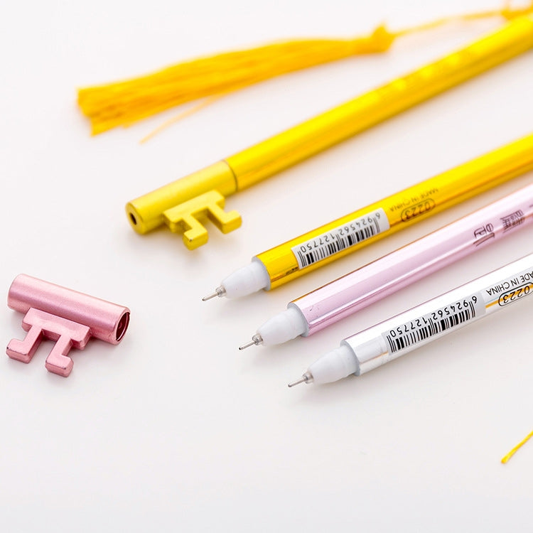 3 PCS Creative Personality Key Pen Fashion Palace Style  Tassel Pendant Gel Pen