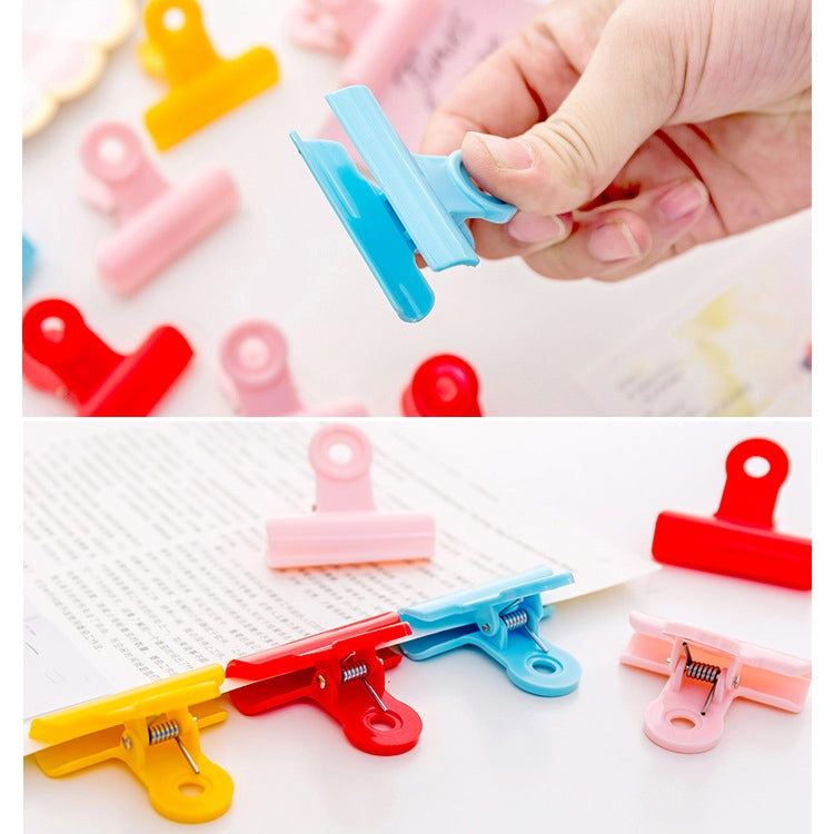 3 PCS Multifunctional Color Binder Clips Files Documents Clips Stationery Binding Supplies