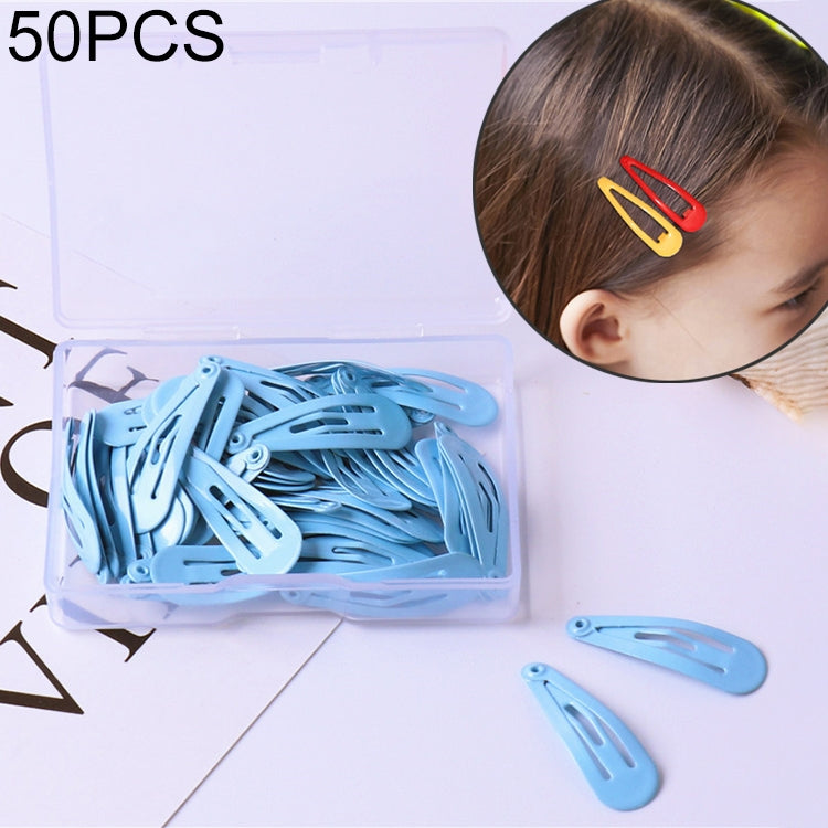 50 PCS Kids Hairpins Solid Simple Style Child Hair Accessories Small Hairpins With Case