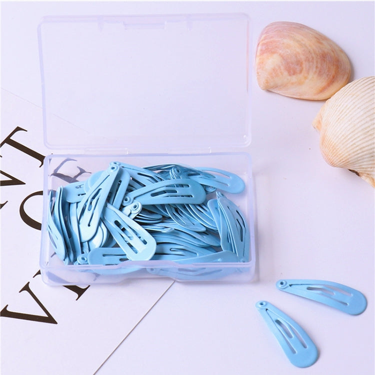 50 PCS Kids Hairpins Solid Simple Style Child Hair Accessories Small Hairpins With Case