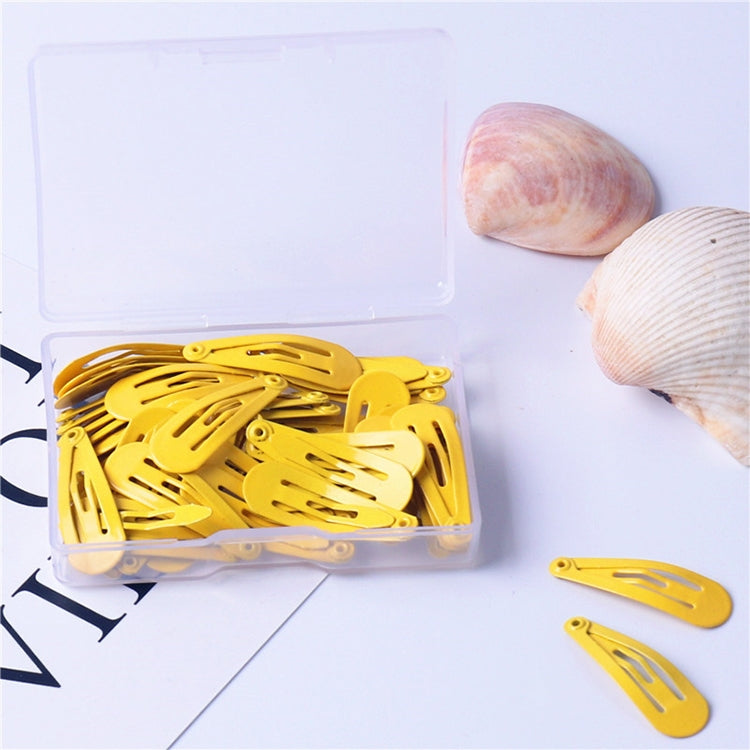 50 PCS Kids Hairpins Solid Simple Style Child Hair Accessories Small Hairpins With Case