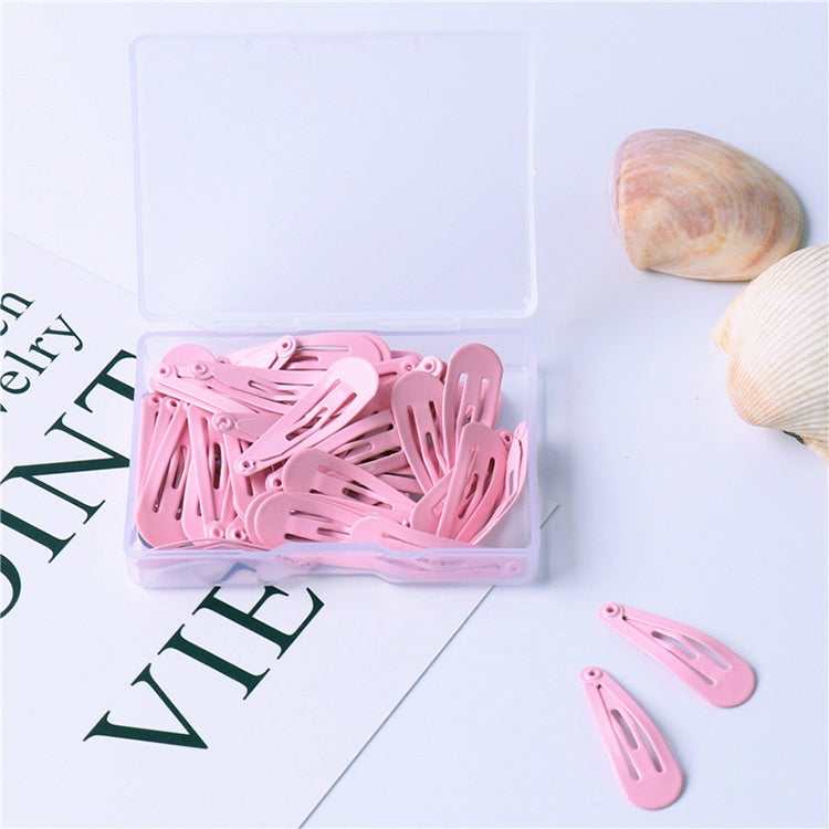 50 PCS Kids Hairpins Solid Simple Style Child Hair Accessories Small Hairpins With Case