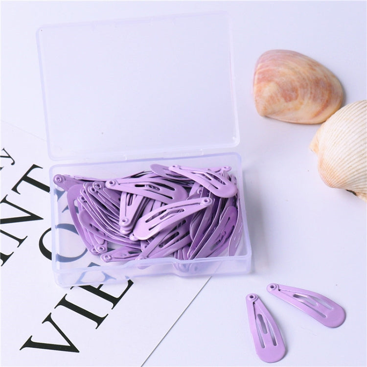 50 PCS Kids Hairpins Solid Simple Style Child Hair Accessories Small Hairpins With Case