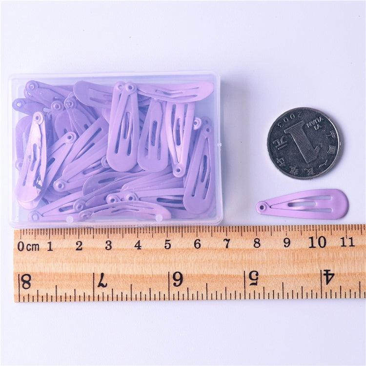 50 PCS Kids Hairpins Solid Simple Style Child Hair Accessories Small Hairpins With Case