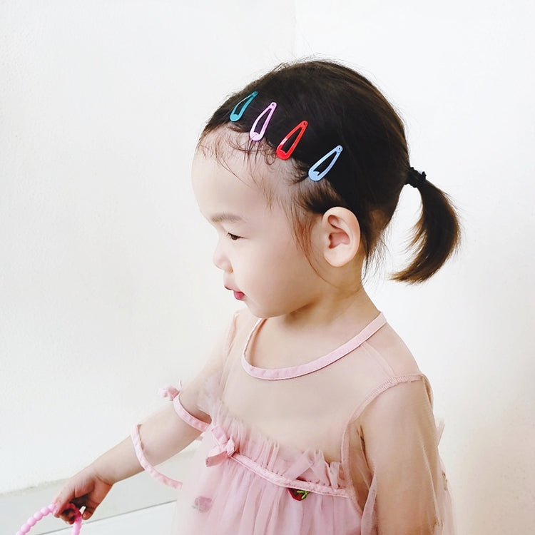 50 PCS Kids Hairpins Solid Simple Style Child Hair Accessories Small Hairpins With Case