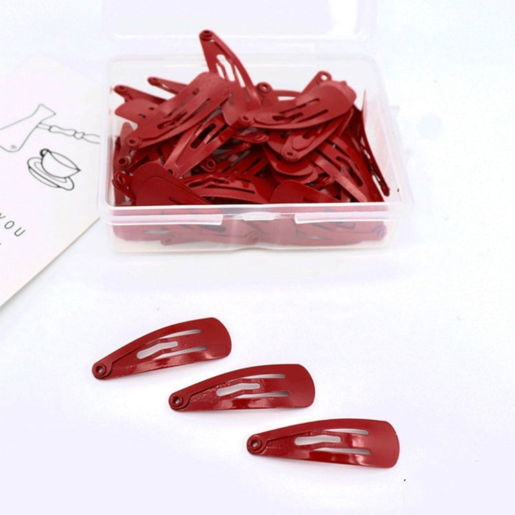 50 PCS Kids Hairpins Solid Simple Style Child Hair Accessories Small Hairpins With Case
