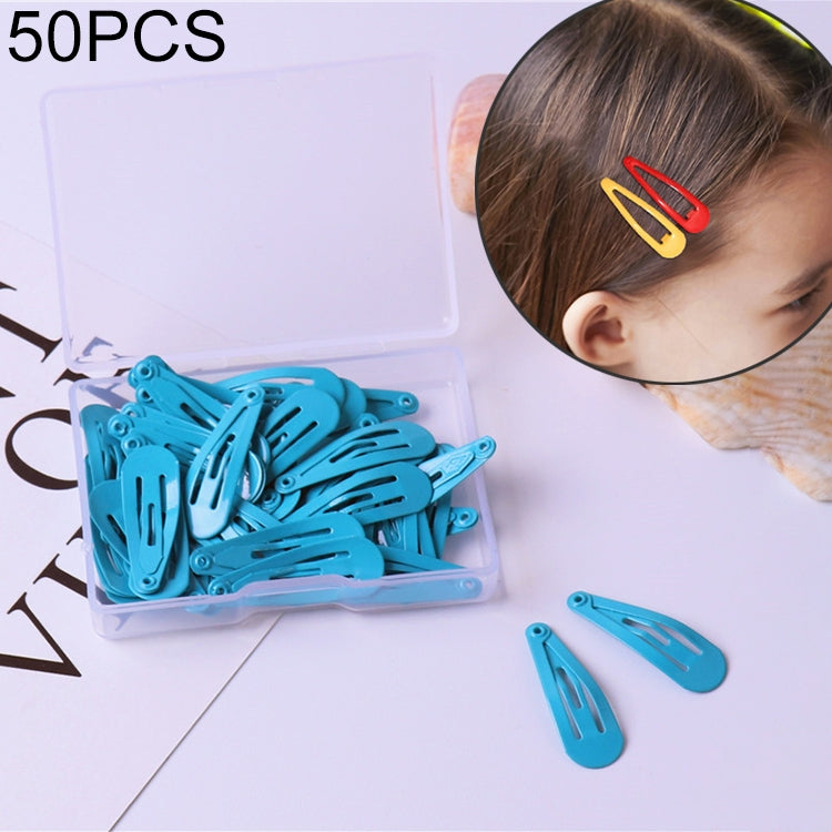 50 PCS Kids Hairpins Solid Simple Style Child Hair Accessories Small Hairpins With Case