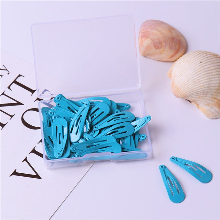 50 PCS Kids Hairpins Solid Simple Style Child Hair Accessories Small Hairpins With Case