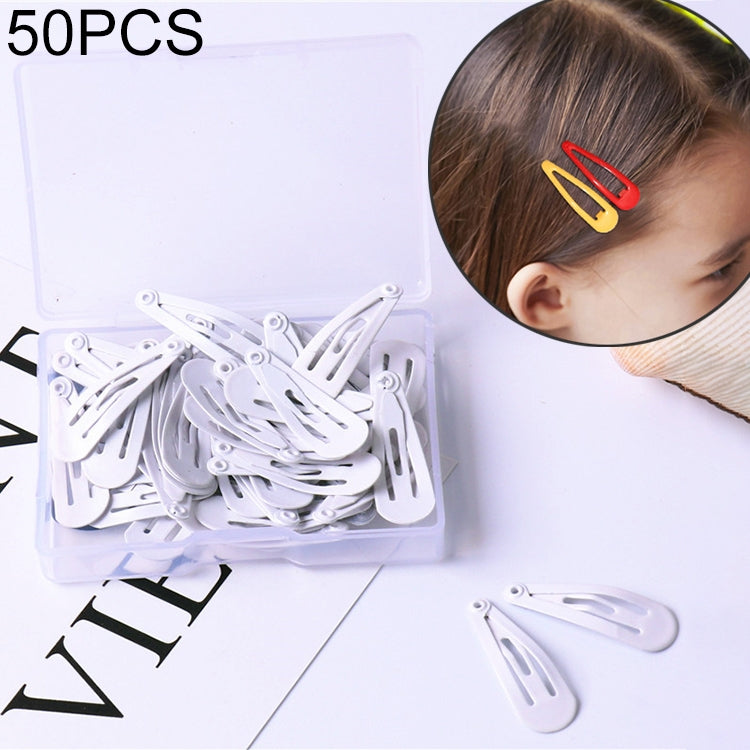 50 PCS Kids Hairpins Solid Simple Style Child Hair Accessories Small Hairpins With Case