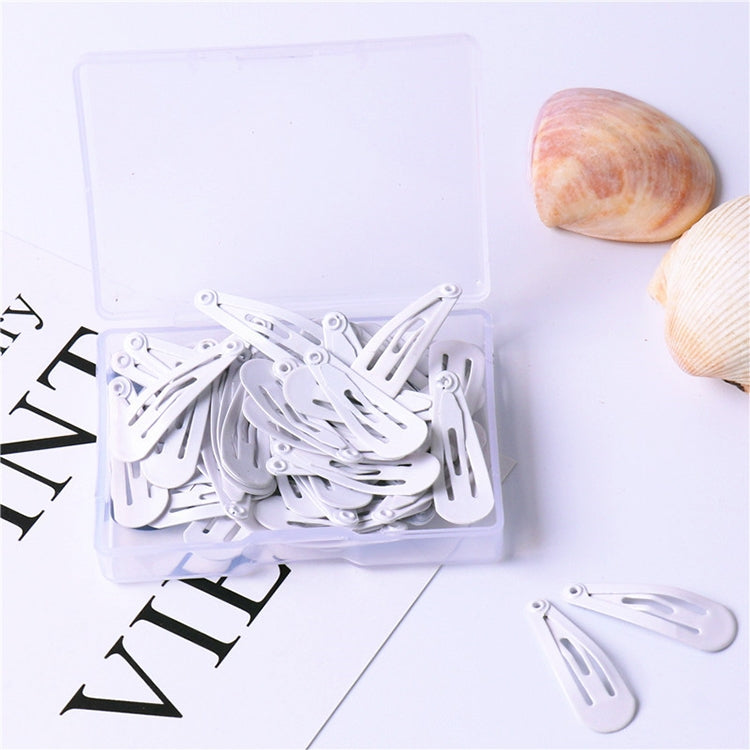 50 PCS Kids Hairpins Solid Simple Style Child Hair Accessories Small Hairpins With Case