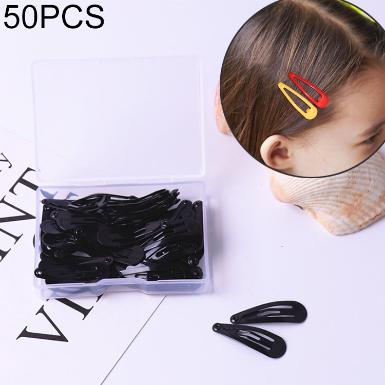 50 PCS Kids Hairpins Solid Simple Style Child Hair Accessories Small Hairpins With Case