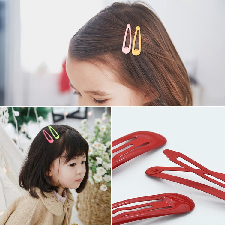 50 PCS Kids Hairpins Solid Simple Style Child Hair Accessories Small Hairpins With Case