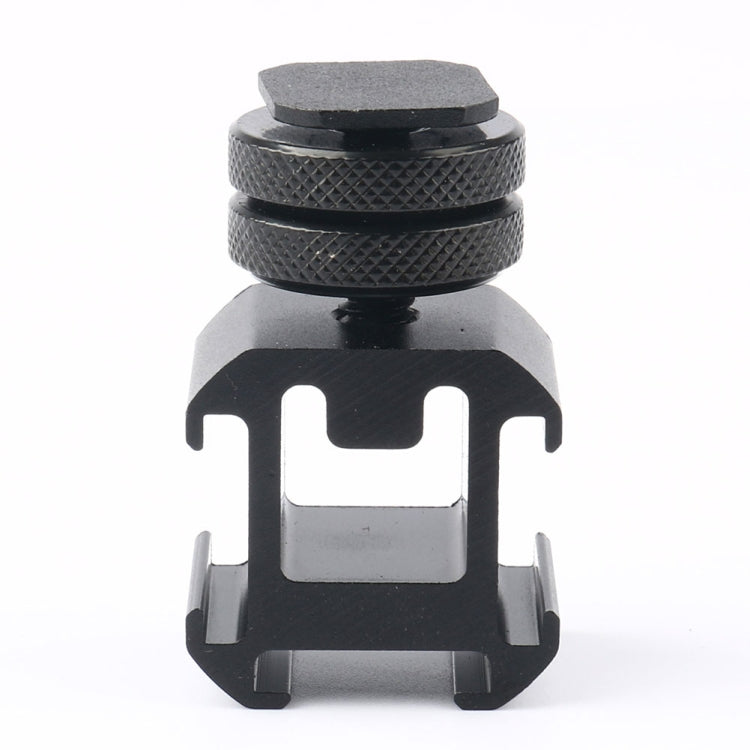 2PCS Universal Camera Rotary PTZ Three-Head Hot Shoe Base