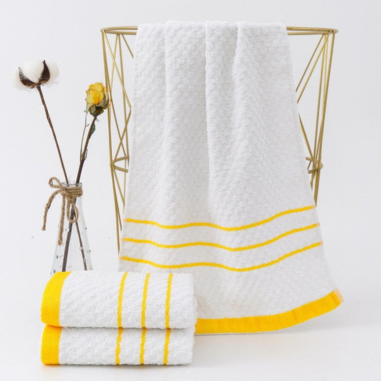 2 PCS Cotton Disposable Towels Pineapple Grid Phnom Penh Hotel Bath Pedicure Sweat White Towel, Size:68X32cm