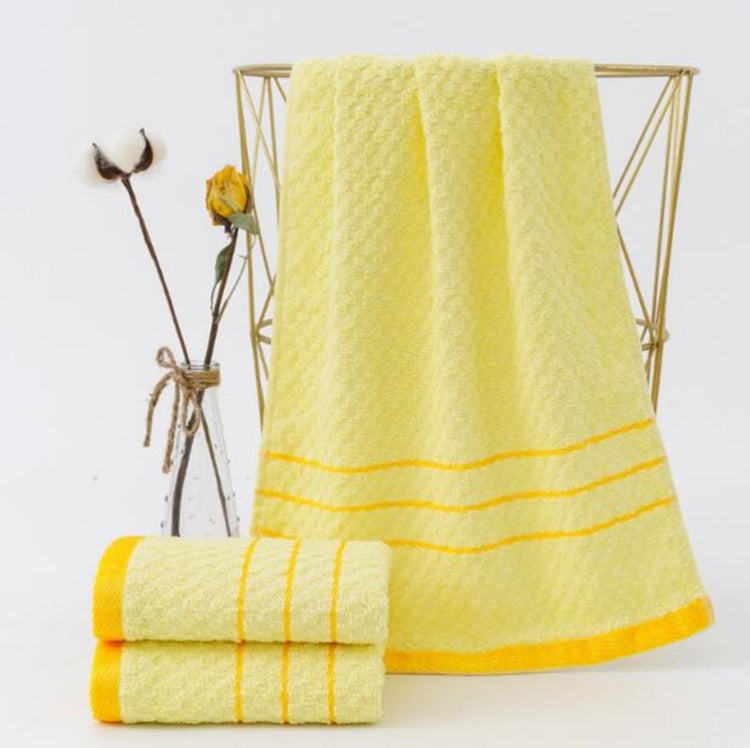 2 PCS Cotton Disposable Towels Pineapple Grid Phnom Penh Hotel Bath Pedicure Sweat White Towel, Size:68X32cm