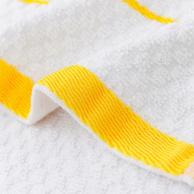 2 PCS Cotton Disposable Towels Pineapple Grid Phnom Penh Hotel Bath Pedicure Sweat White Towel, Size:68X32cm