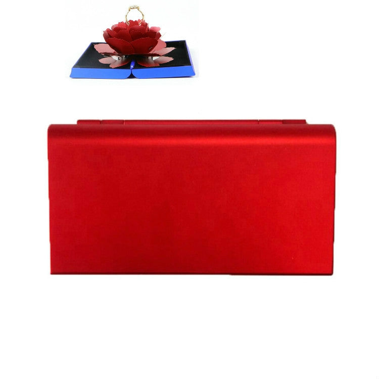 Creative Rose Rotating Ring Box Marriage Wedding Ring Box