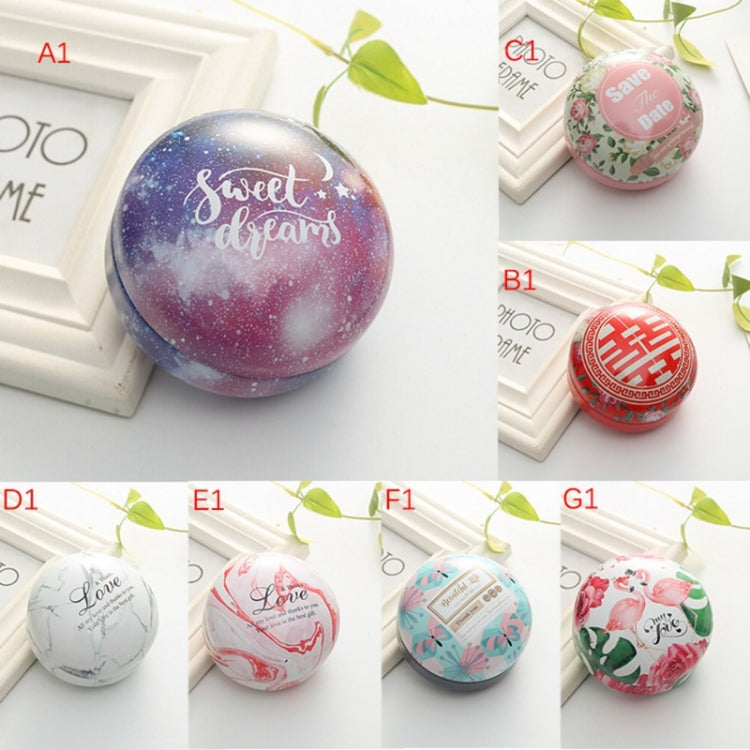 Romantic Valentine Day Candy Box Flat Round Candy Box Jewelry Gift Bird Box Tote Home Garden Festive Party Supplies, Color:Pink(marble)+ tote bag