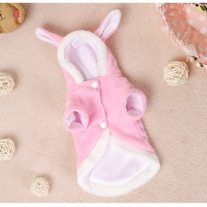 Pet Clothing Dog Pink Tender Bunny Ears Clothes, Size:L