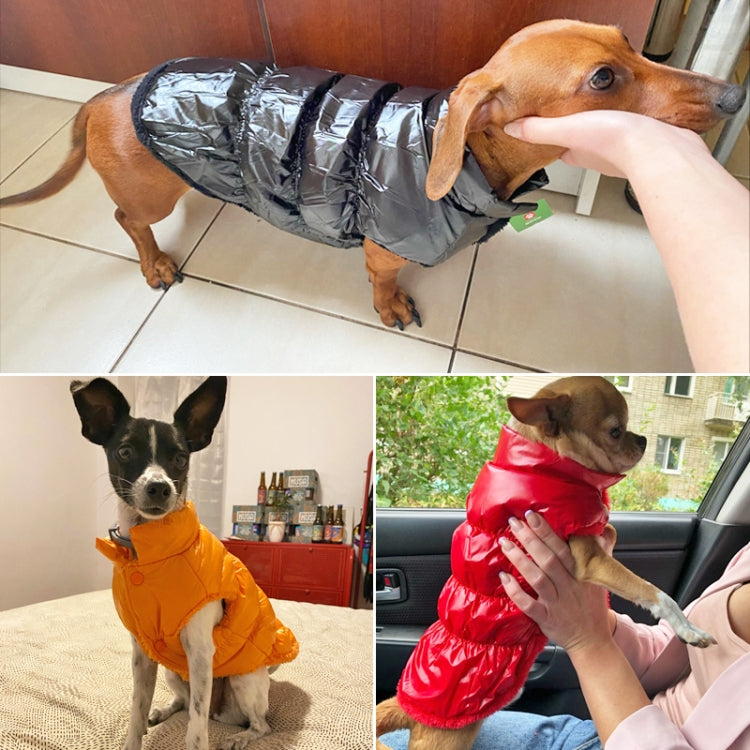 Winter Dogs Pet Cat Padded Vest Coat Puppy Warm Jackets Clothes, Size:2XL