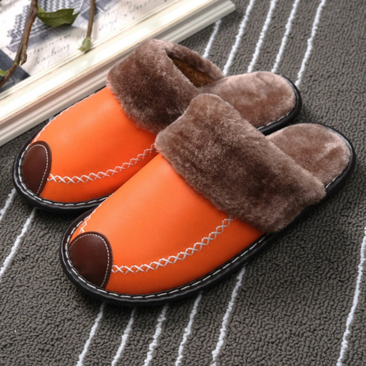 Indoor Thick-Bottom Home Furrow Couple Shoes, Size:35-36