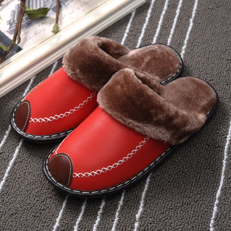 Indoor Thick-Bottom Home Furrow Couple Shoes, Size:39-40
