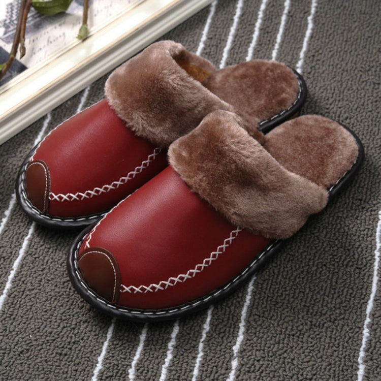 Indoor Thick-Bottom Home Furrow Couple Shoes, Size:39-40