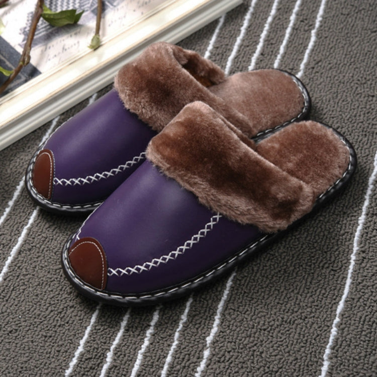 Indoor Thick-Bottom Home Furrow Couple Shoes, Size:39-40