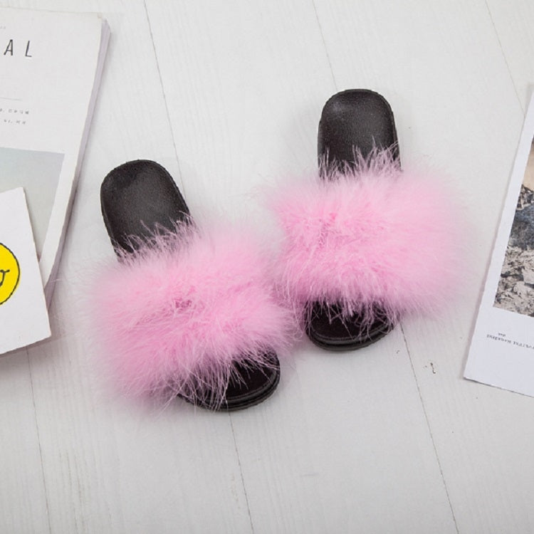 Women Faux Fur Slippers Home Shoes, Size:38