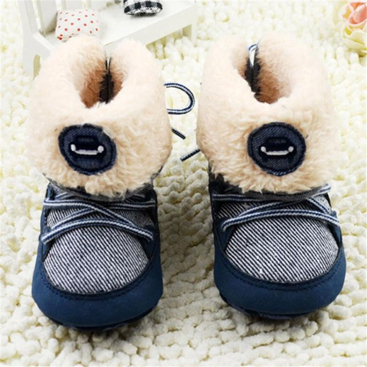 Baby Snow Boots Lace Up Soft Sole Shoes, Size:12
