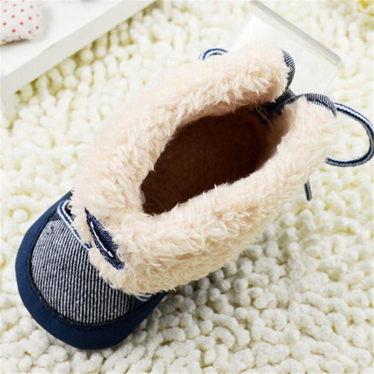 Baby Snow Boots Lace Up Soft Sole Shoes, Size:12