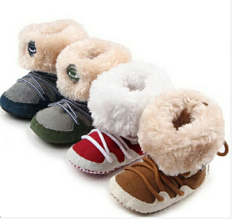 BabySnow Boots Lace Up Soft Sole Shoes, Size:13