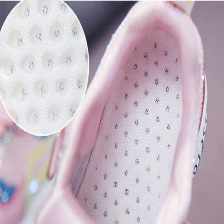 Girls Sport Shoes Fashion Breathable Soft Kids Casual Sneakers, Size:26