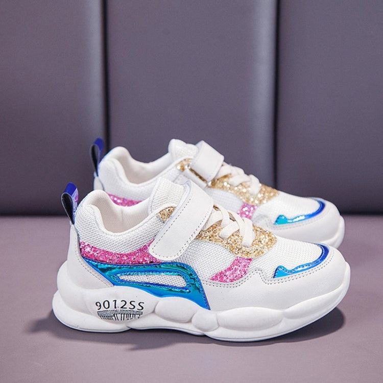 Girls Sport Shoes Fashion Breathable Soft Kids Casual Sneakers, Size:26