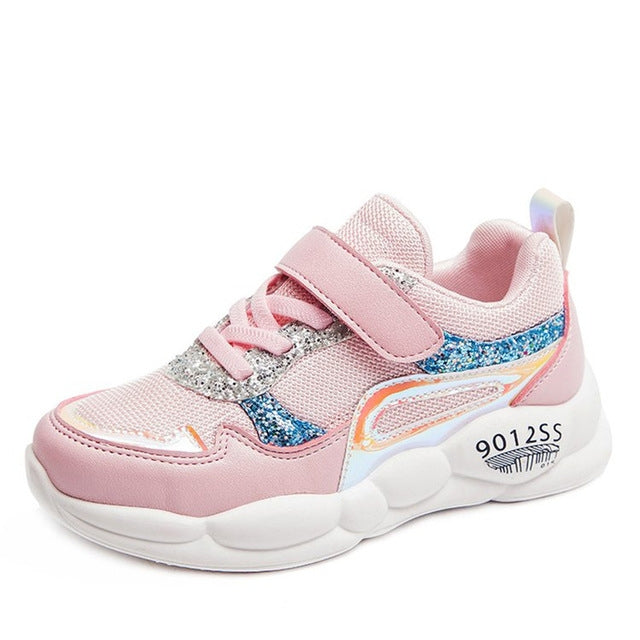 Girls Sport Shoes Fashion Breathable Soft Kids Casual Sneakers, Size:26