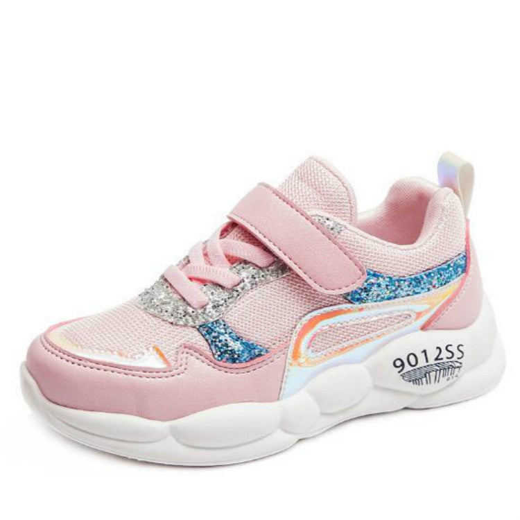 Girls Sport Shoes Fashion Breathable Soft Kids Casual Sneakers, Size:26