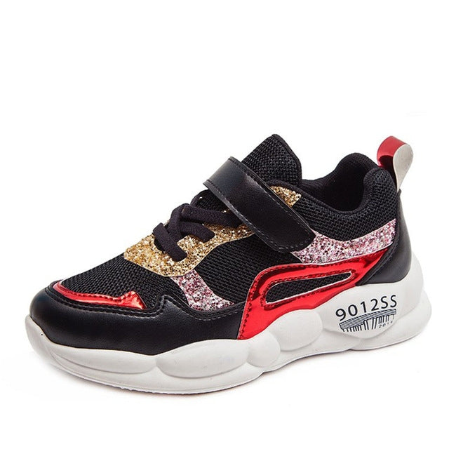 Girls Sport Shoes Fashion Breathable Soft Kids Casual Sneakers, Size:26