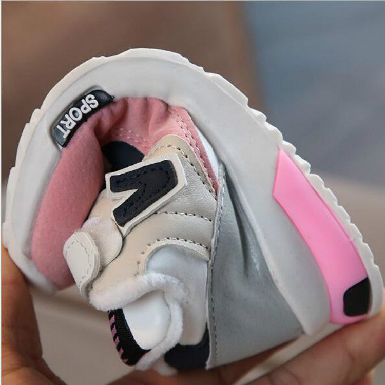 Children Casual Sneakers Mesh Soft Running Warm Shoes, Size:21