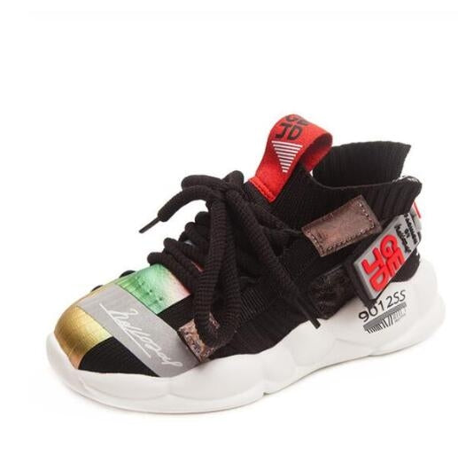 Children Sport Sneakers Breathable Knit Canvas Shoes, Size:31
